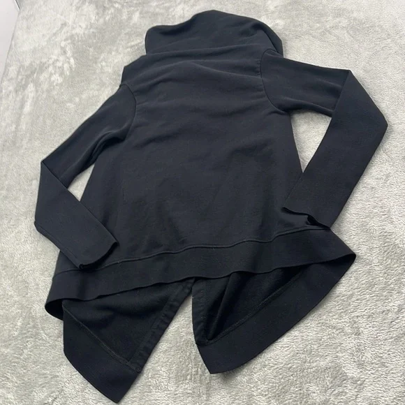 All‎ Saints XS Black 100% Cotton Wrap Cardigan Sweater - Picture 10 of 11